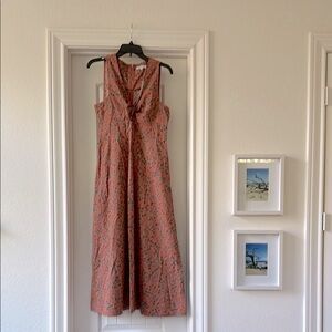 Madewell Gold Twist Front A-Line Dress